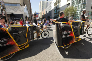 Samsung Galaxy and The Hunger Games Comic Con Pedicabs